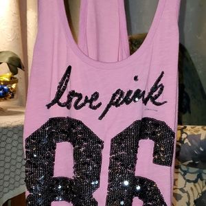 Pink brand pink tank top